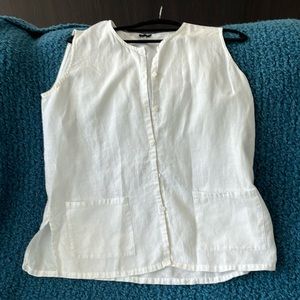 Eileen Fisher white linen tunic